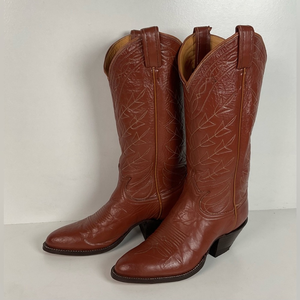 Vintage Tony Lama Cowgirl Boots | Brown | Men’s 5 B | Women’s 6